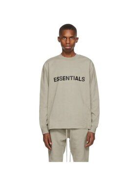 Fear of God Essentials Khaki Long Sleeve T-Shirt Size Medium
